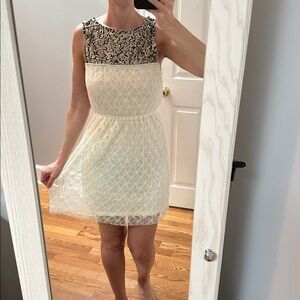 Gold and Black Sequin Dress - XS